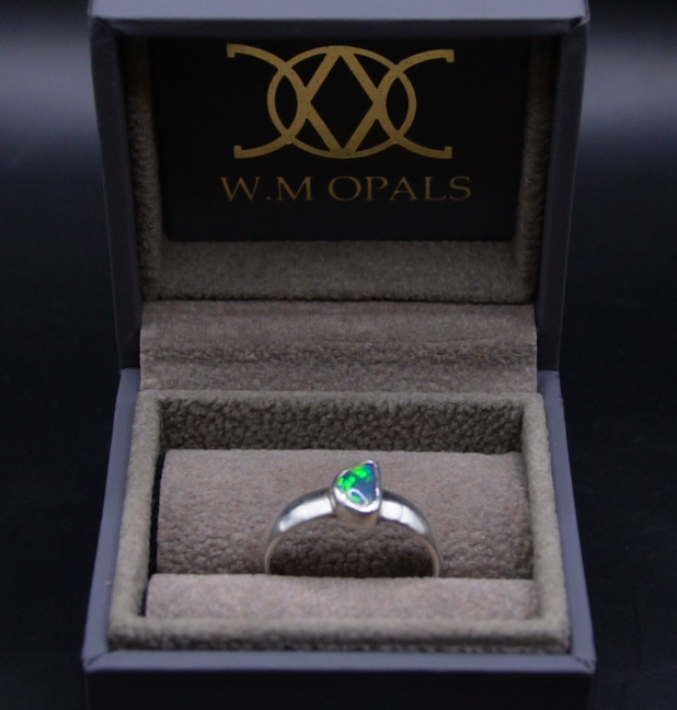 Black Opal Freeform Ring