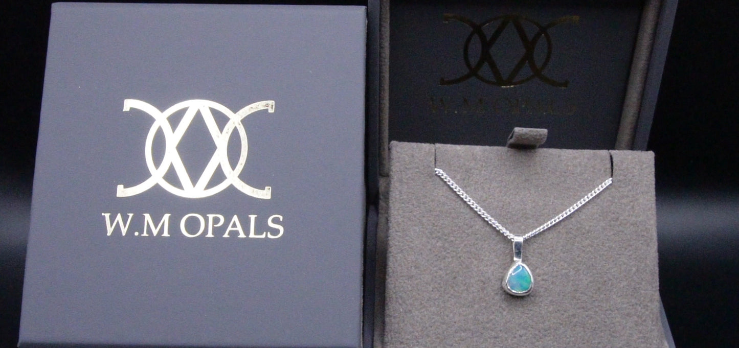 Crystal Opal Sterling Silver Pendant