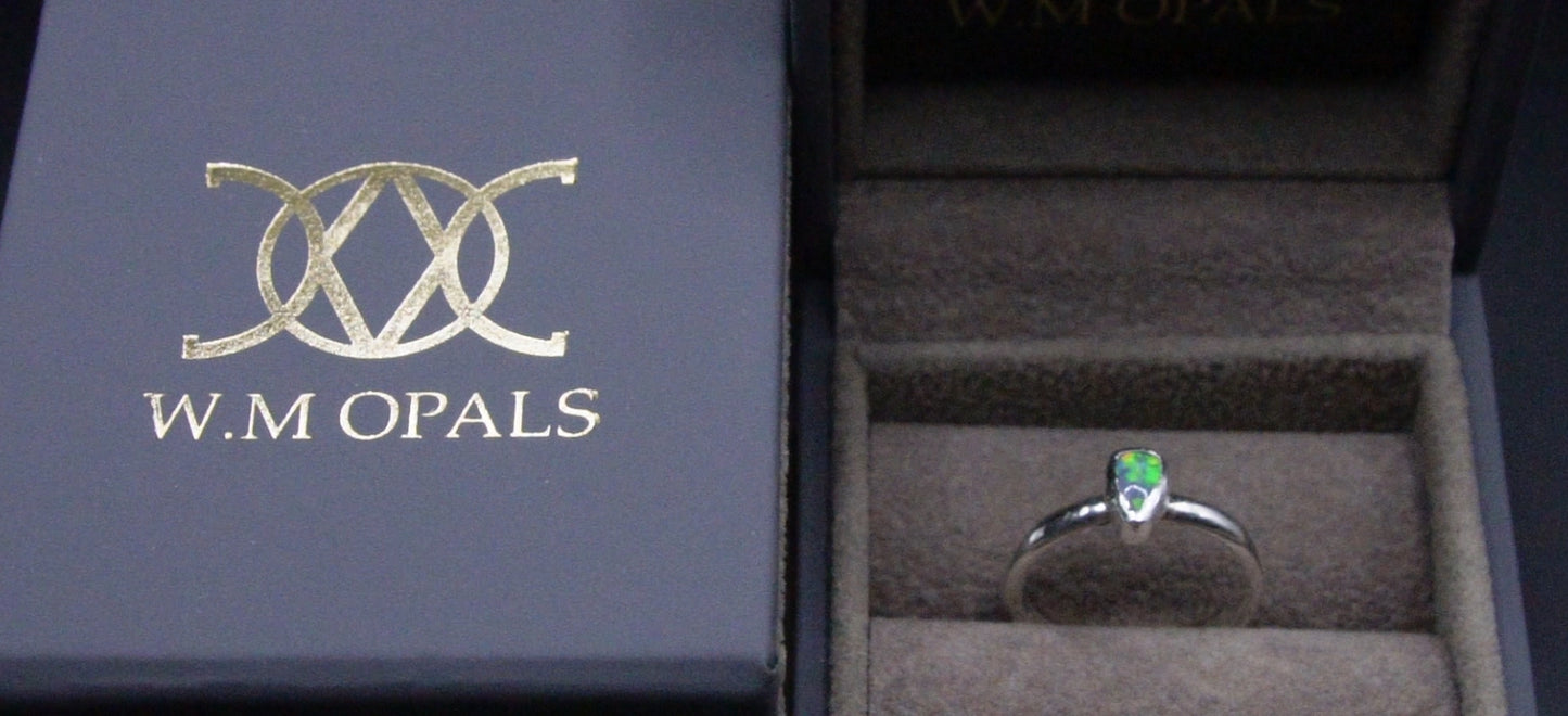 Dark Opal Sterling Silver Ring