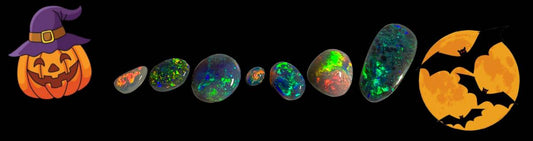 UK opals as October birthstone gift ideas – black, crystal, and boulder opals from W.M OPALS