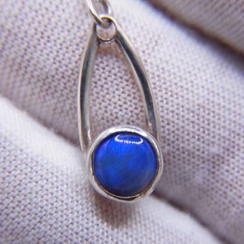 Blue Dark Opal Pendant