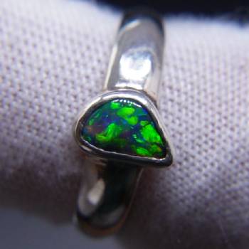 Black Opal Freeform Ring