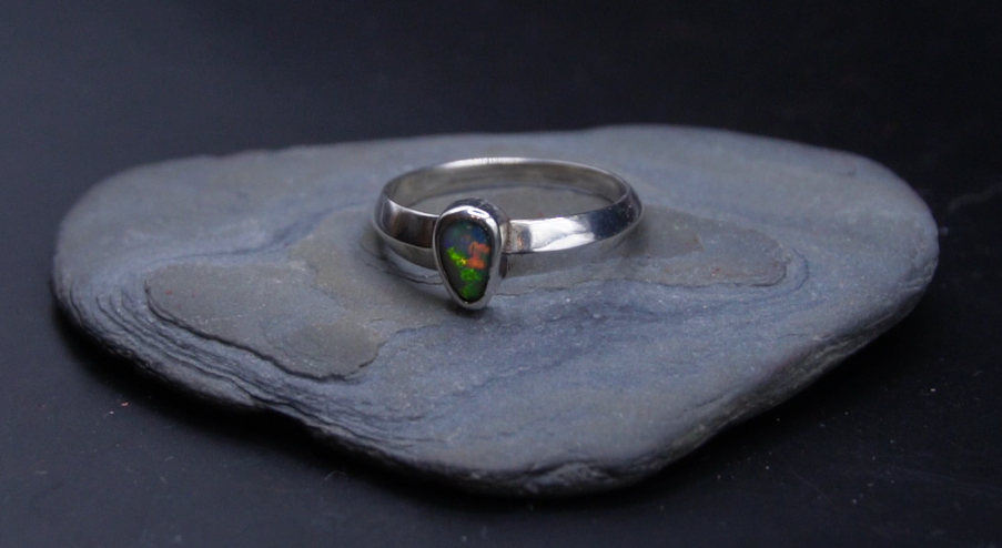 Peaked Dark Opal Ring