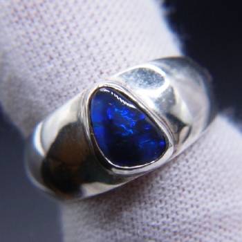 Chunky Black Opal Ring