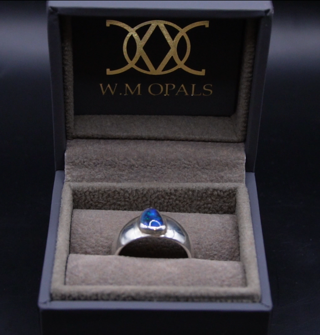 Chunky Black Opal Ring