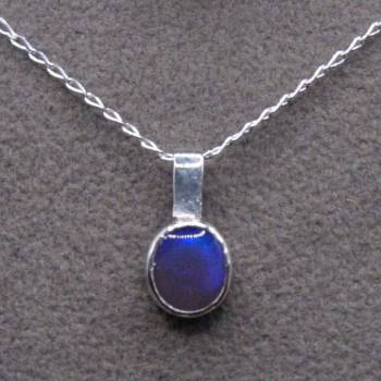 Sterling Silver Crystal Opal Pendant