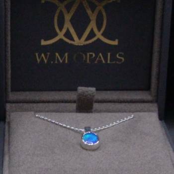 Sterling Silver Crystal Opal Pendant