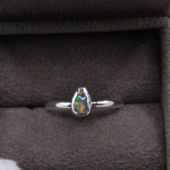 Dark Opal Sterling Silver Ring