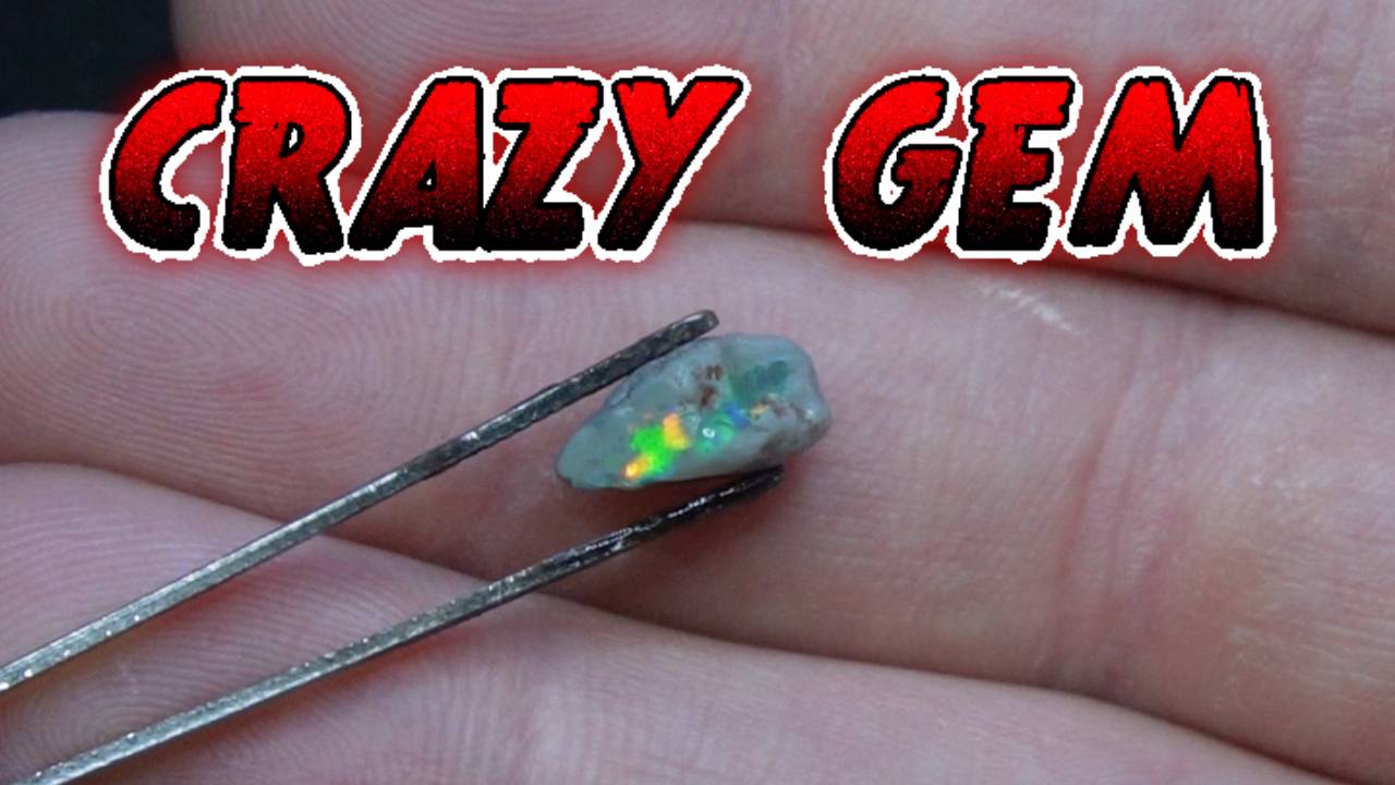 Load video: Rough Opal Creates Crazy GEM! - Today we cut this stunning rough opal from Lightning Ridge Australia...